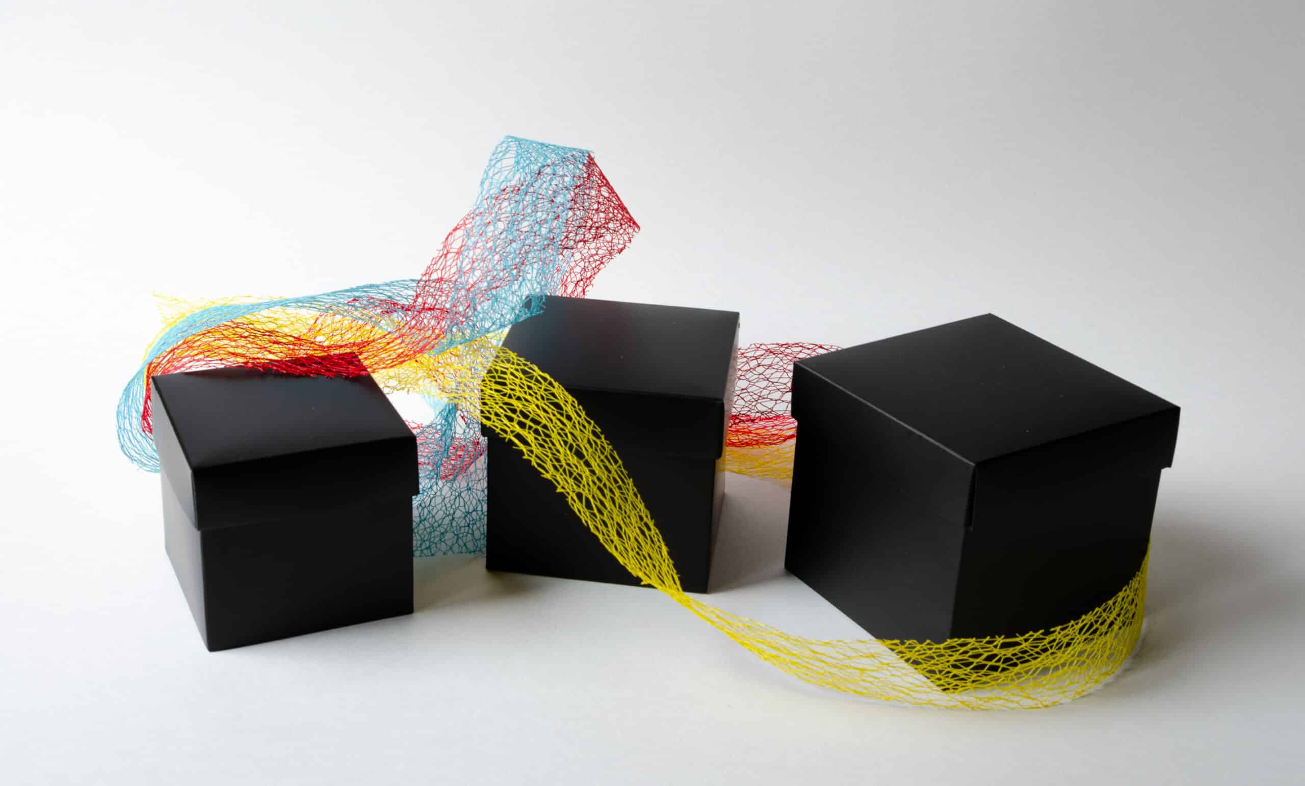 Taille cubes avec ruban
